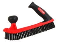 2 Handled Ergonomic Soft Grip Wire Brush - Carbon Steel Bristles