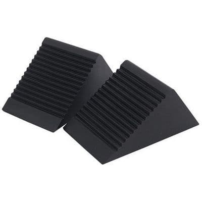 2 Pcs/Pair Wheel Chocks Black Caravan Motorhome Trailer Horsebox Car