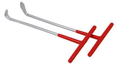 2 Piece Car Exhaust Rubber Ring Removal Tool Set - Hooked And 90 Degree Flat