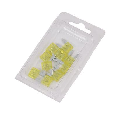 20 Amp Mini Blade Fuse For Car, Bike, Quad- 10 Pieces