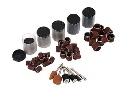 206Pc Sanding Bands Drum Sleeve Grit Mandrel Dremel Rotary Tool Kit Accessories