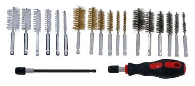 20Pc Professional Wire Brush Cleaning Kit Set Metal Remover Dust Rust Brass