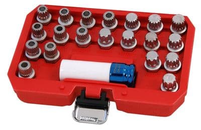 21Pc Bmw Locking Wheel Nut Screw Socket Key Master Tamper Proof Tool Set