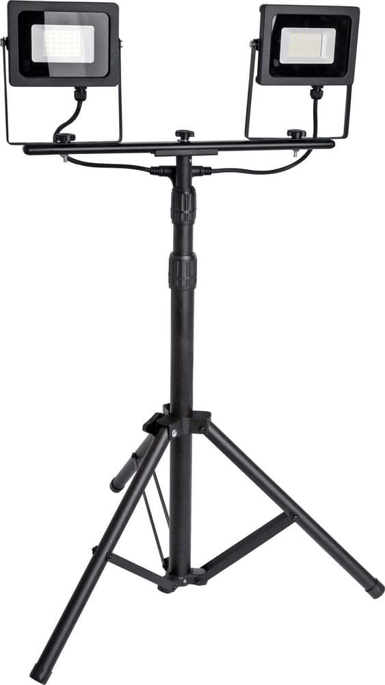 240V Twin Led Flood Light Lamp With A Tripod Stand For Work Site ...