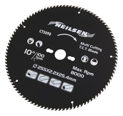 250mm X 25mm 100T Teeth Tct Multi Cutting Mitre Saw Blade