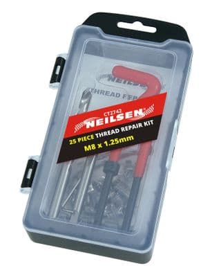 25Pc Thread Repair Set - M8 X 1.25 X 10.8mm