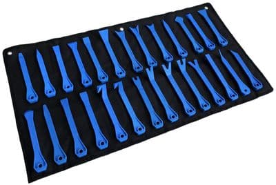 27Pc Plastic Car Radio & Door Trim Panel Clip Removal Tools & Scraper Set