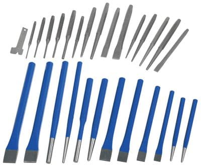 28Pc Punch & Chisel Cold Chisels Cente Pin Taper Parallel Set