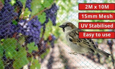 2M X 10M Garden Net Netting For Pond, Vegetables, Strawberry, Plants & Fruit