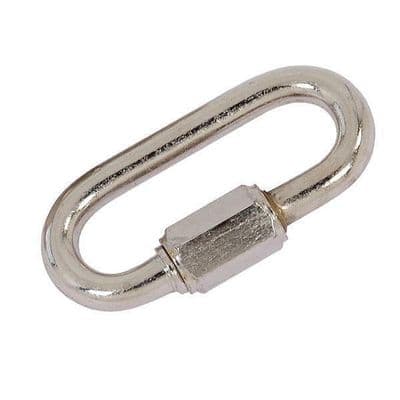 2Pc 10mm Quick Link Screw Lock Chain Fastener Hook Carabiner For Hiking Camping