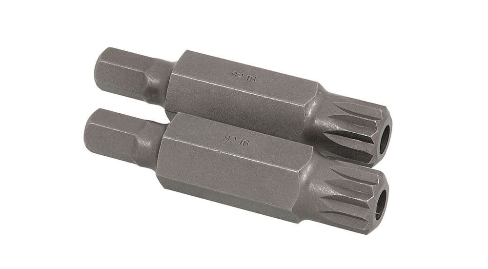 2Pc 16mm X 75mm Hex Allen Key Bit Set 10mm Hex Shank Ls2 M16 With Hole