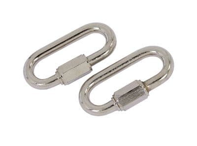 2Pc 8mm Quick Link Screw Lock Chain Fastener Hook Carabiner For Hiking Camping