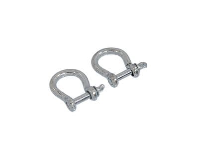 2Pc Bow Galvanised Steel D Shackle 6mm