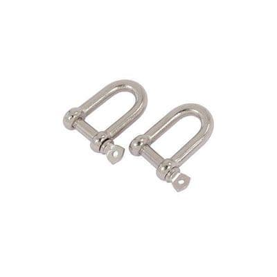 2Pc Dee Galvanised Steel D Shackle 5mm