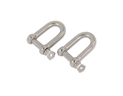 2Pc Dee Galvanised Steel D Shackle 6mm