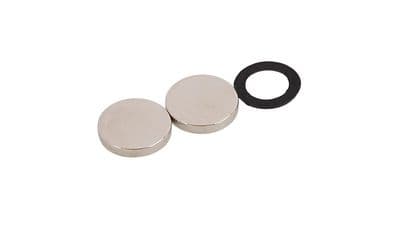2Pc Rare Earth Magnets - 18mm Diameter & 3mm Deep