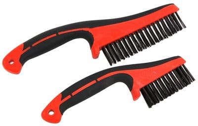 2Pc Soft Grip Sharp Head Wirebrush Set - 8.5