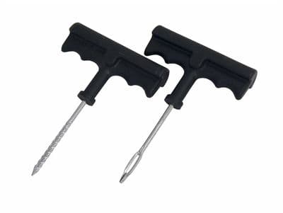 2Pc Tyre Puncture T-Handle Reamer & Plugger Repair Set