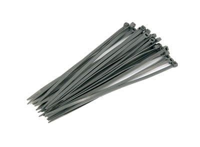 30Pc Cable Zip Ties - 4.8 X 200mm - Silver