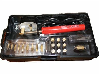 30W Pyrography Tool Wood Burning Craft Woodburning Pen With 24 Tips + Stand