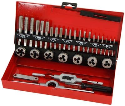 32Pc Metric Tap And Die Set M3 M4 M5 M6 M8 M10 M12 Steel Thread Cutter