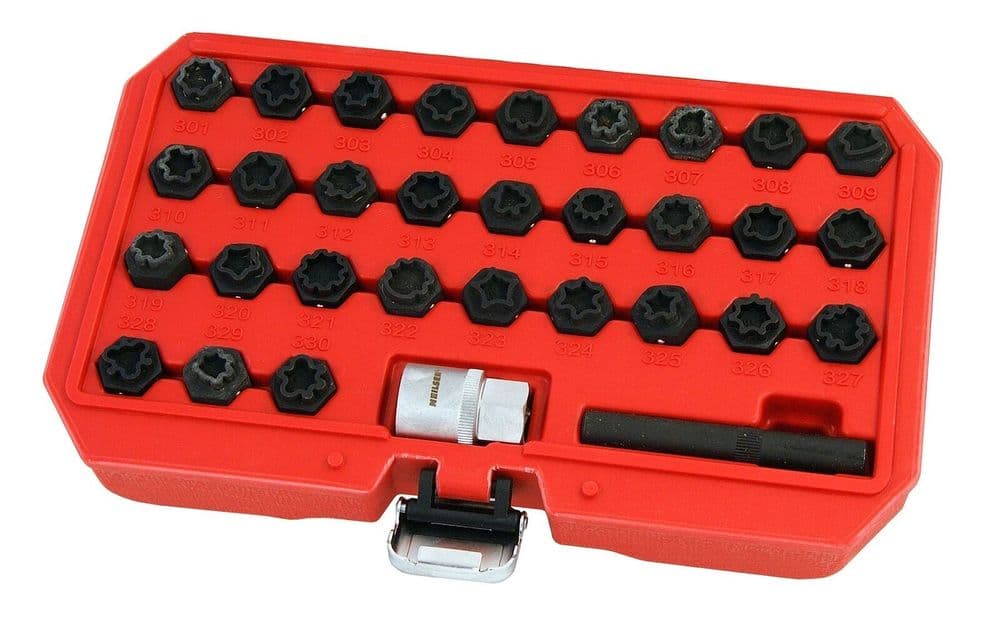 32Pc Rim Lock Socket Set Mercedes Benz Lockable Wheel Nuts