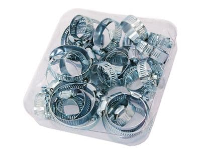 34 Pc Hose Clamps Jubilee Radiator Water Oil Clips Zinc Plated Various Sizes