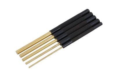 3mm To 9.5mm Long Drive Brass Pin Punch Set - 5 Pieces From 1/8 To 3/8