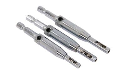 3Pc Door Lock & Hinge Drill Bit Set Self Centering Countersink