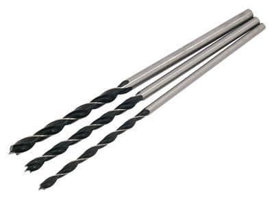 3Pc Extra Long Wood Drill Bit Set Bits 8mm, 10mm, 12mm 300mm Long