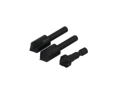 3Pc Hex Shank Countersink Bit Set For Metal,Wood & Plastic