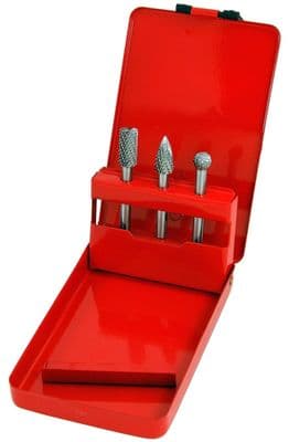 3Pcs Tungsten Carbide Rotary Burr Milling Cutter Set 6mm Shank Drill Die Grinder