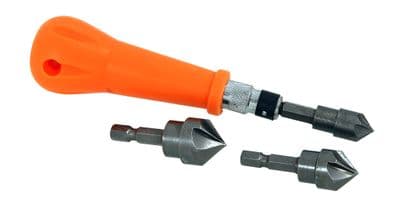 4 Piece Countersink Hand Tool Sizes 12 mm 16 mm 19 mm