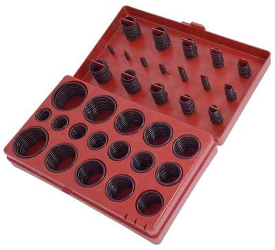 419Pc Black Rubber O-Ring Set Seals Washers Assorted 3 - 50 mm Metric Sizes