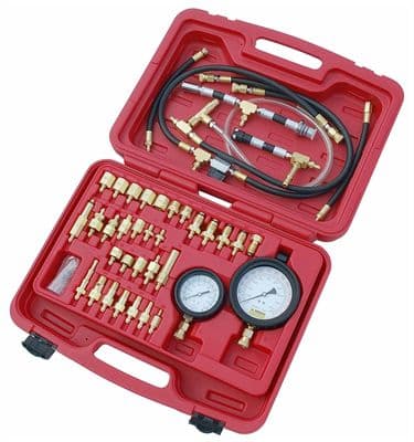 41Pc Master Fuel Injection Injector Pressure Test Tester Tool Kit & Gauge