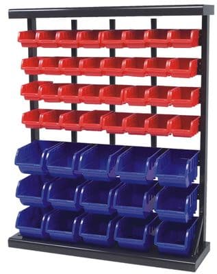 47Pc Storage Rack 32 Small Bins And 15 Large
