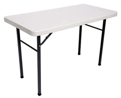 4Ft Foldable White Picnic Camping Table