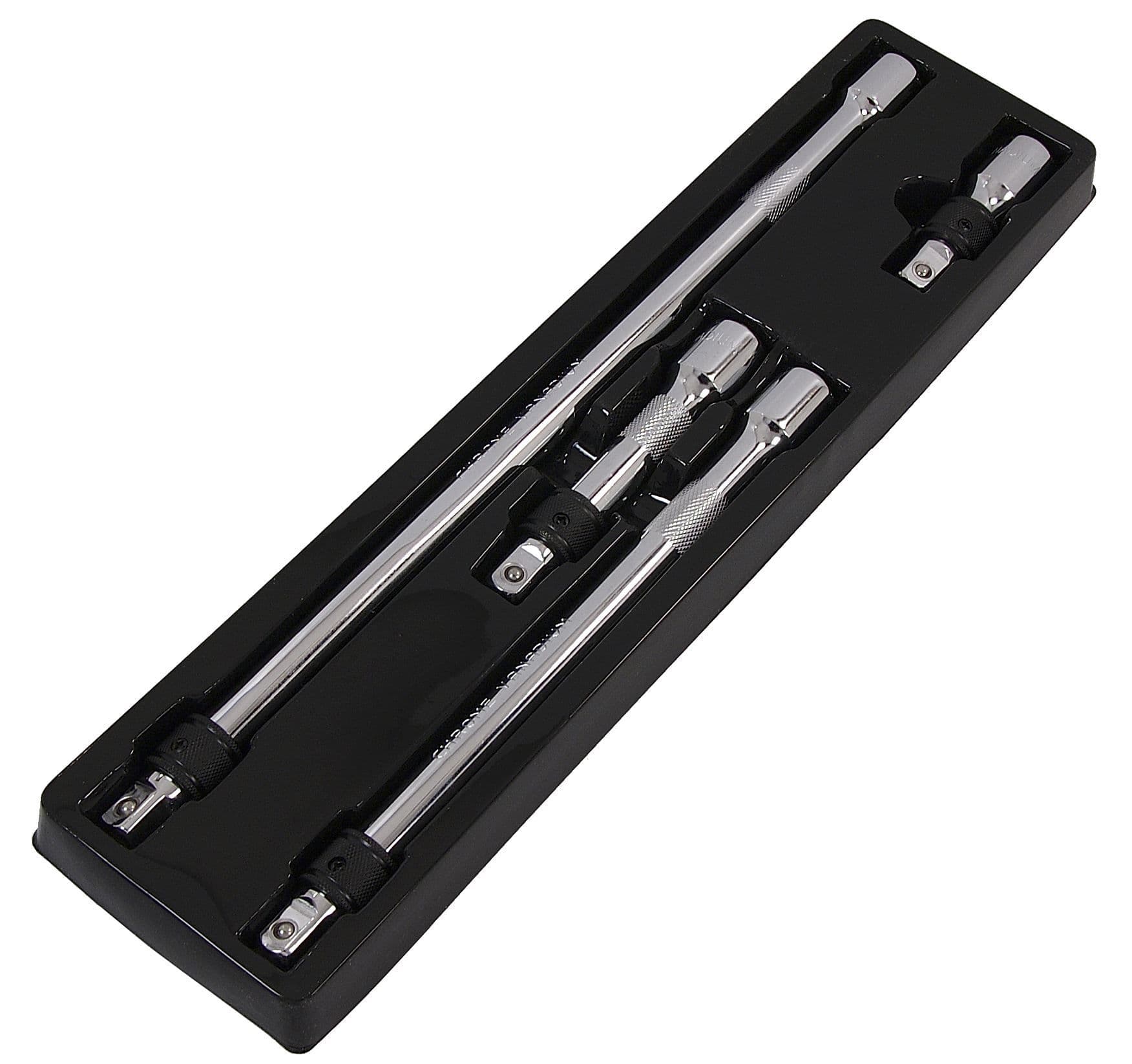 4Pc 1/2" Drive Locking Socket Extension Bar Set