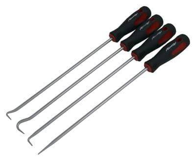 4Pc Extra Long Hook And Pick Set Removal Tool O Rings Seals Rubber Handle
