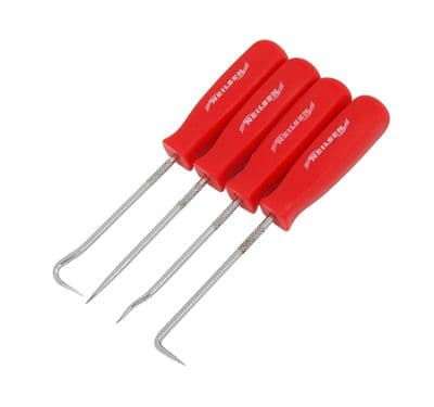 4Pc Pick And Hook Probe Set O Ring Seal Remover