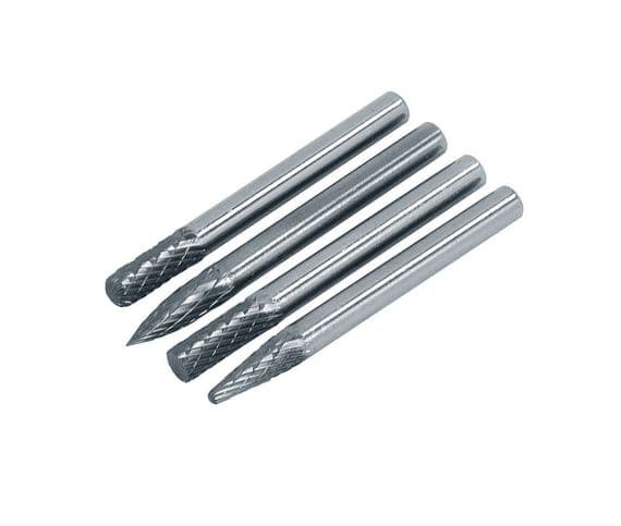 4Pcs 1/4'' Rotary File Rasp Carbide Burrs Wood Carving Bits Set