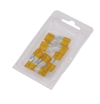 5 Amp Mini Blade Fuse For Car, Bike, Quad- 10 Pieces