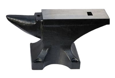 50Kg Blacksmith Single Horn Cast Iron Anvil, Powder Coated
