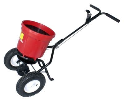50Lb Multi Use Push Along Spreader For Salt Grit Seed Fertiliser