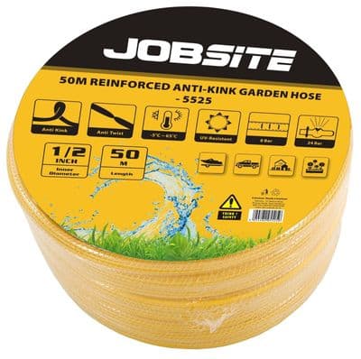 50M Garden Hose Pipe 1/2 Inch Reinforced Anti-Kink