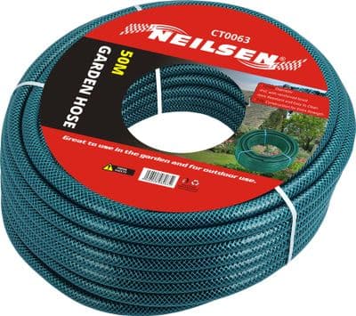 50M Reinforced Garden Hose Pipe Tube Reel Outdoor Hosepipe Watering Tool Green