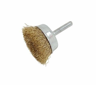 50mm Rotary Brass Steel Wire Brush Crimp Cup Set Wheel For Drill