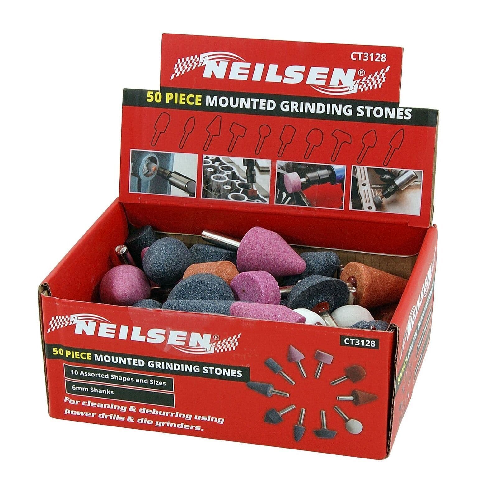 50Pc Drill Grinding Mounted Stone Bit Set Die Stones Craft Grinder Metal Plastic