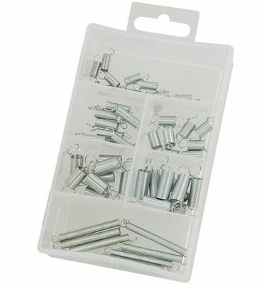 50Pc Springs Extension Tension Compression Extended Compressed Assorted +Case