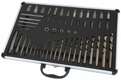 55Pc Master Screw Extractor Drill And Guide Set Left Hand Thread